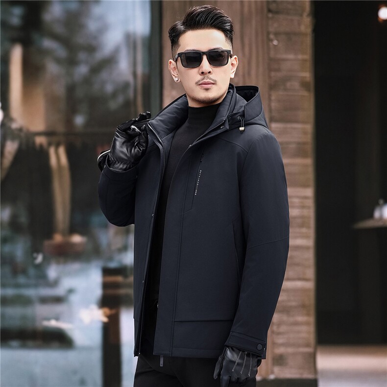 2025一衣三穿短款羽绒服新款中年男士脱卸鹅绒90绒子鹅绒服外套,男装羽绒服,钱塘723