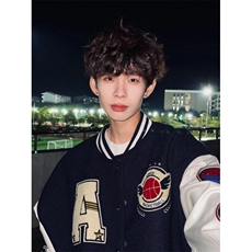 美行员夹克毛呢棒球服外套男女春秋季薄款男女情侣两件套JK781，男装夹克，星座516A