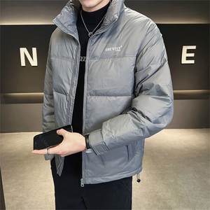 2025数据男士冬季羽绒服立领百搭鸭绒保暖青年夹克外套图片