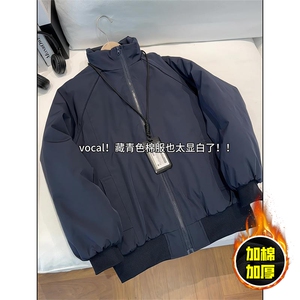 现货美式高街休闲棉衣夹克三防立领纯色户外工装加厚棉服外套图片