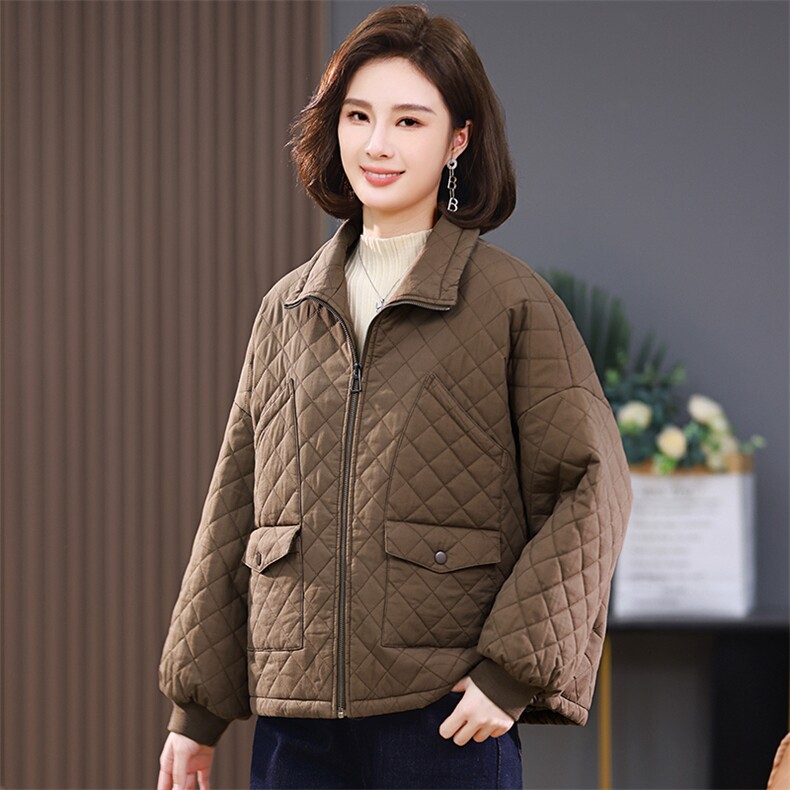2023冬季时尚休闲夹棉加厚保暖舒适休闲棉服,女装棉衣/棉服,独衣靓