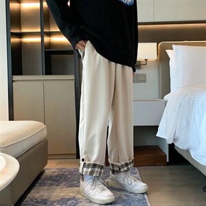 灯芯绒裤子男港风ins潮牌痞帅百搭A887P33加绒43图片