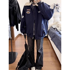 【有货】DM69-P85美式羊羔绒外套男女冬季防寒加厚服棒球服棉服，男装棉衣，星座603-2