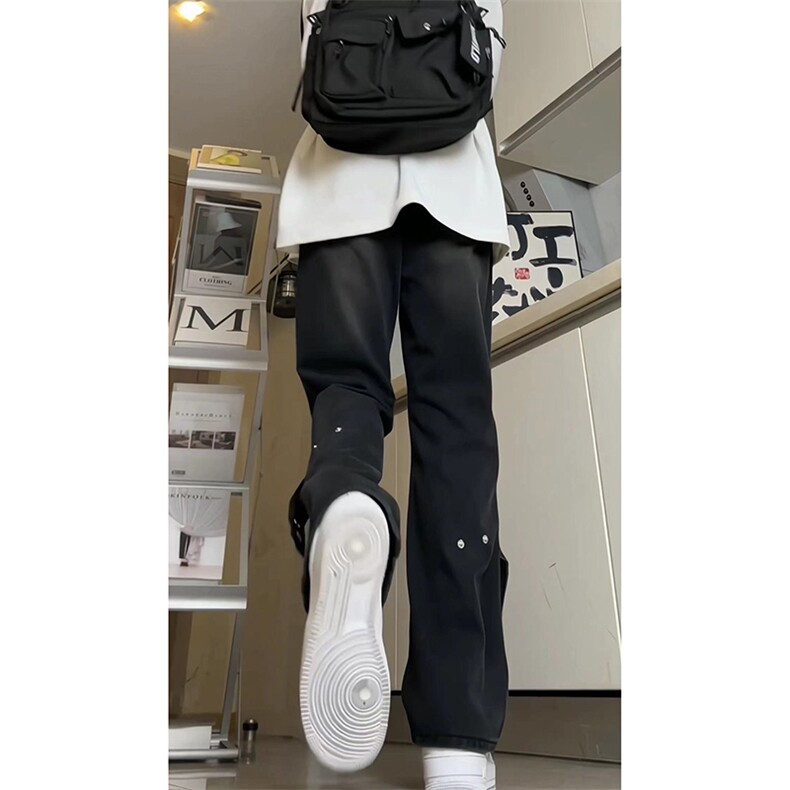 美式ins高街vibe重工艺水洗牛仔裤货号K2316P55图片