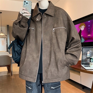 春秋季皮衣外套男女同款新款美式夹克XZ102B-1-JK2536P985图片