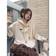 660-P35连帽卫衣女秋冬季韩版宽松设计感小众，男装卫衣，电商B323A