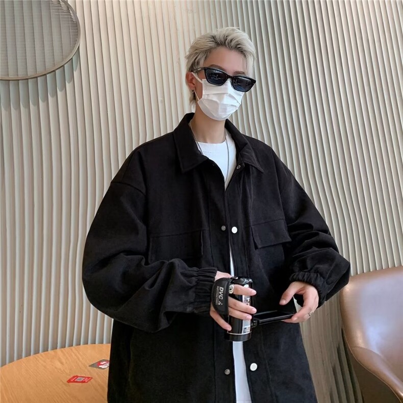 秋季青春流行男夹克文艺潮麂皮绒外套HW19P65,男装夹克,星座1116-2