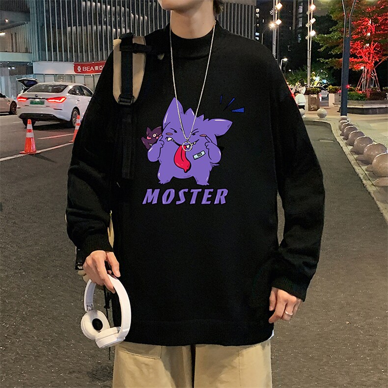 M18087-P45加绒款-P65半高领毛衣男士大码针织衫男毛线衣男，男装针织衫/毛衣，电商A040