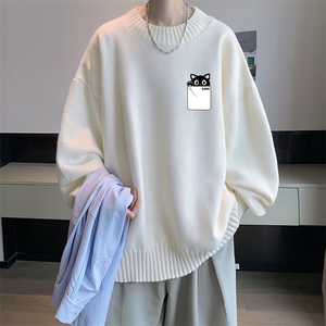 半高领毛衣男大码胖子针织衫毛线衣 M18397-P45 加绒款-P65图片