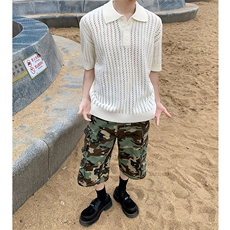 polo衫短袖男美式复古重磅t恤夏季新款ins潮牌高，男装T恤，星座716-2
