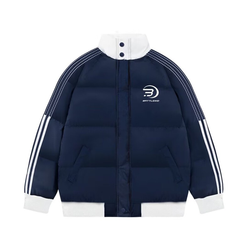 【有货】DM61-P88潮拼色侧边条纹面包服女冬季新款保暖加厚棉衣,男装棉衣,星座603-2