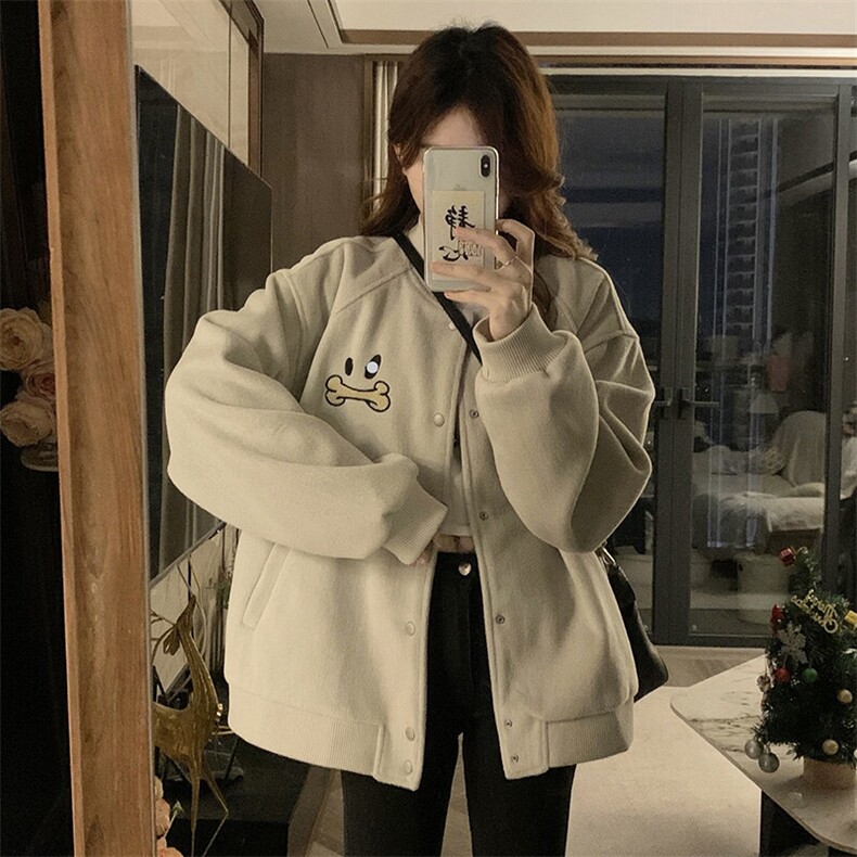 A476-P100新款棒球服重工刺绣插肩袖棒球夹克春秋休闲外套,男装夹克,星座911