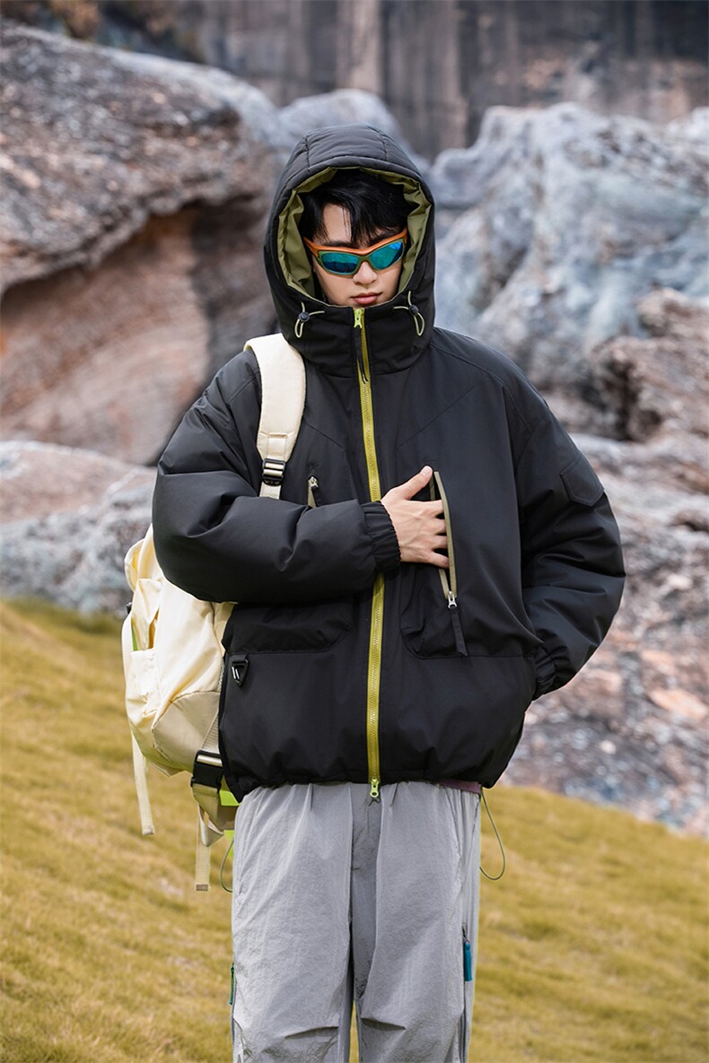 311B-1-YZ-5976-P118控169大码潮牌提花情侣百搭立领棉服抗皱风防,男装棉衣,星座311B-1