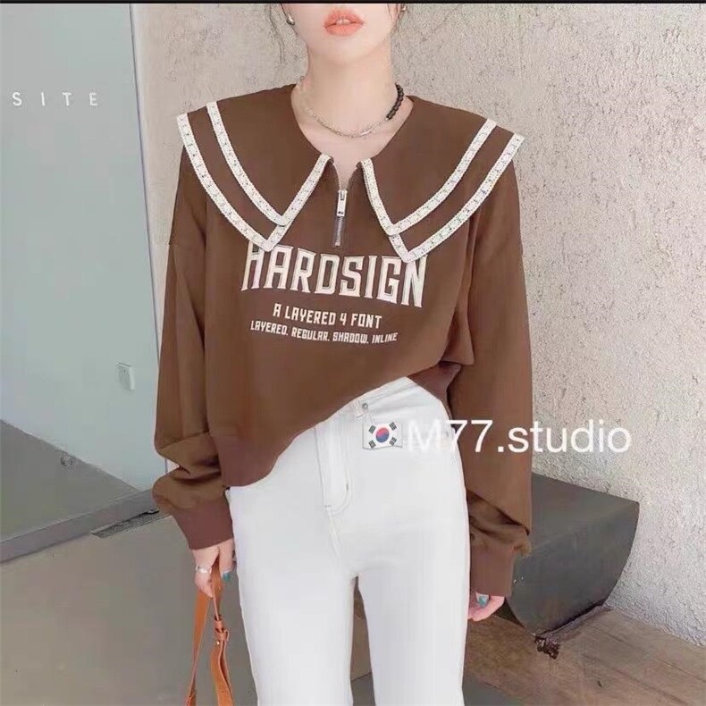 卫衣百搭款，女装卫衣/绒衫，茶玛