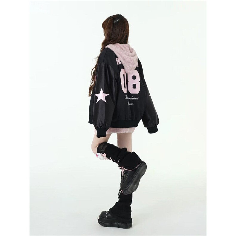 W9241-P78网图现货春季新款美式复古刺绣棒球服外套撞色夹克,男装夹克,星座1608-2
