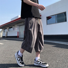 夏装时尚宽松休闲格子七分裤男士菠萝裤垂坠感短裤K6610-特P35，男装牛仔裤，电商A006