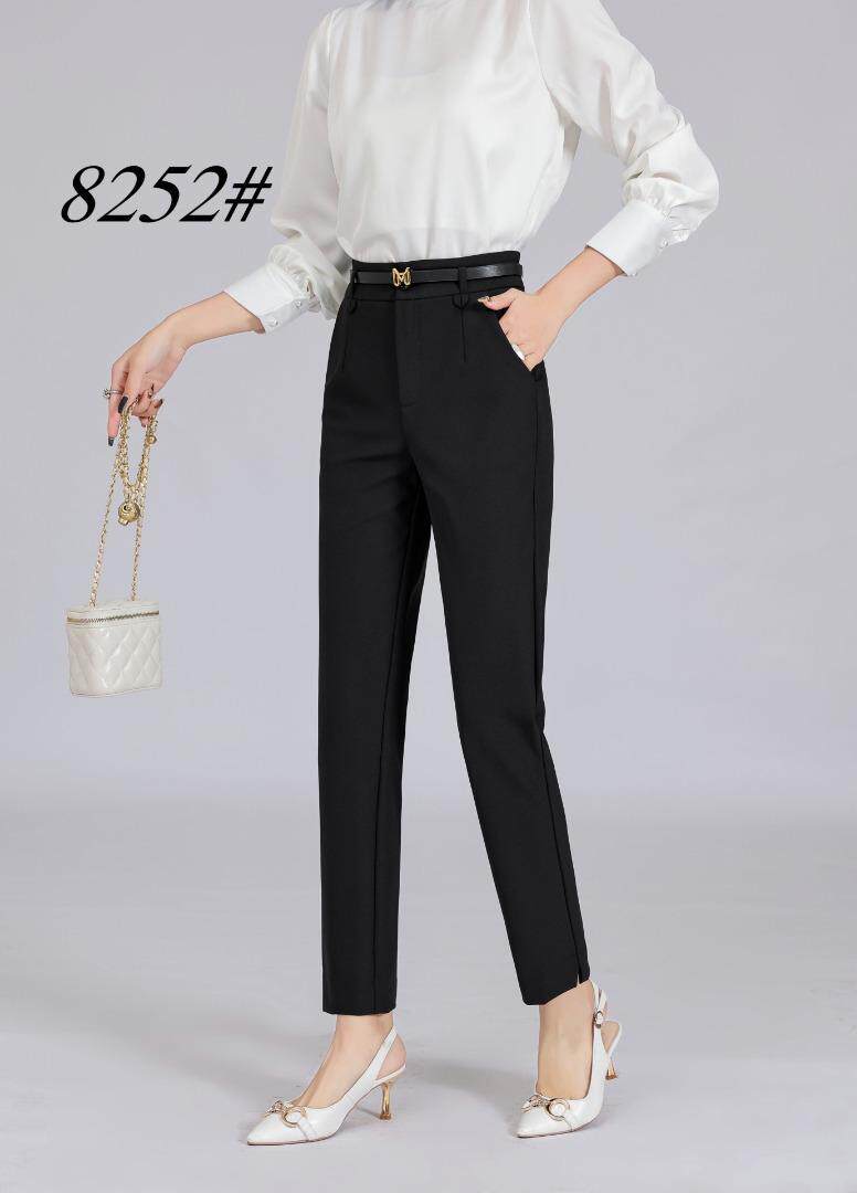 小脚西装裤带腰带，女装休闲裤，柳梢青