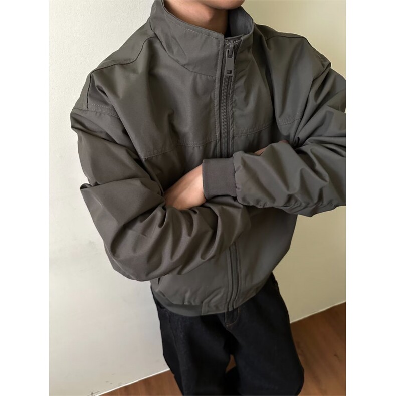 日系短款飞行员夹克男宽松百搭工装情侣外套潮513AJK2400P60图片