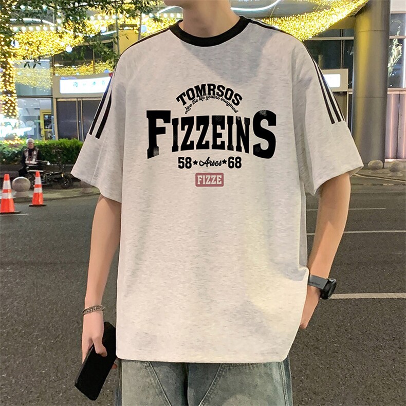 CT003港风潮牌高街美式短袖T恤男夏季新款宽松重磅纯棉体恤,男装T恤,星座304A
