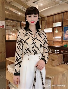 2022春季新款女装修身显瘦气质时尚衬衣图片