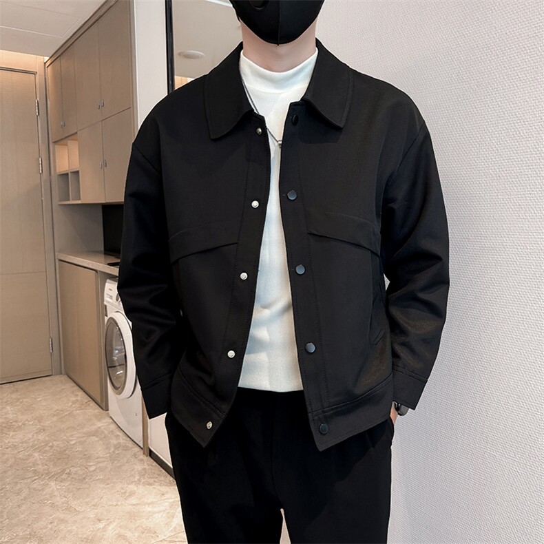 社会小伙高端短款宽松韩版大衣外套风衣夹克男A236-FY8015-P115,男装夹克,电商A236