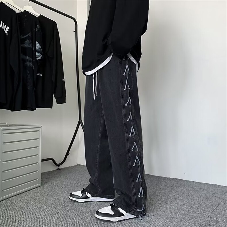 牛仔裤男秋季潮大码休闲裤子高街NA88P45,男装牛仔裤,星座1116-2
