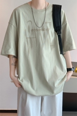 已注册/夏季内景纯棉港风重磅短袖T恤男潮宽松打底衫DT00015/P25，男装T恤，电商B316