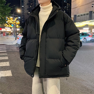 棉服棉袄秋冬新款棉衣外套纯色连帽面包服保暖加厚 A436-1277-P60图片