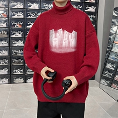 高质量！秋冬季高领毛衣男士加绒加厚翻领针织衫男毛衣FL147-P45，男装针织衫/毛衣，电商B367