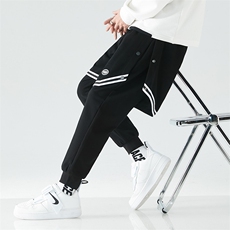 春季男士新款青少年酷霸假两件叠穿潮牌潮流修身休闲裤SK2118-P80，男装休闲裤，电商A128