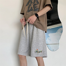 花卉字母抖音直播得物品质男运动中裤五分短裤K0508P28控39，男装牛仔裤，电商C408(原B339-1)