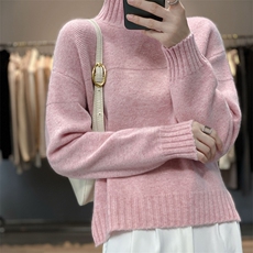 初秋打底针织衫慵懒风宽松外穿上衣服内搭羊毛毛衣，女装羊毛衫，耀日羊绒