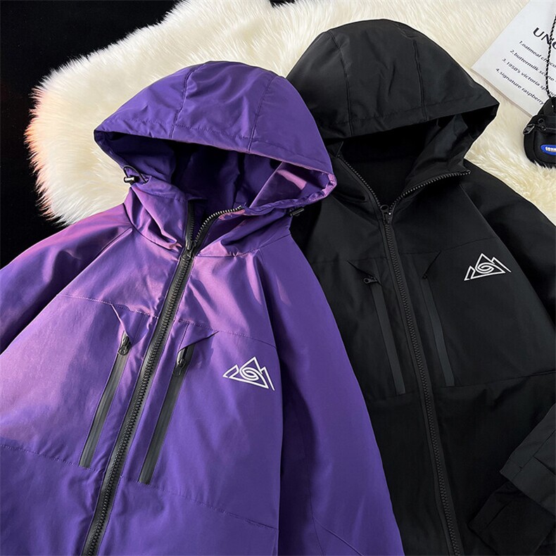 24冬户外双板防水防风滑雪服男士大码加棉加厚保暖情侣款M77-P160,男装棉衣,电商A001-1