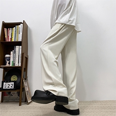 现货直筒西裤男春季新款垂感阔腿西装裤子宽松休闲长裤XK302-P50，男装西裤，电商A178