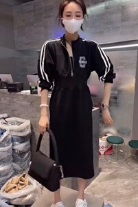春季新款欧洲站洋气时尚连衣裙图片