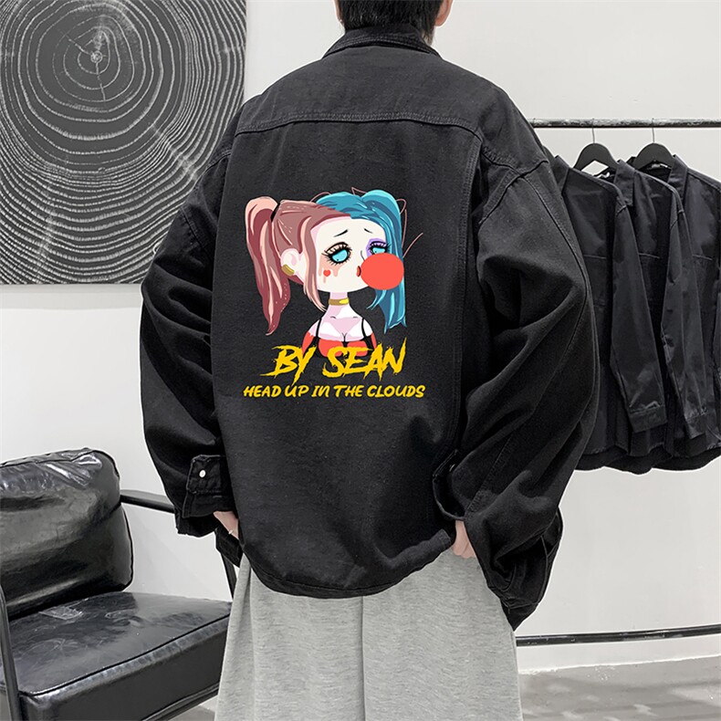 牛仔夹克男大码牛仔外套男茄克NJ77298-P60,男装夹克,电商A040