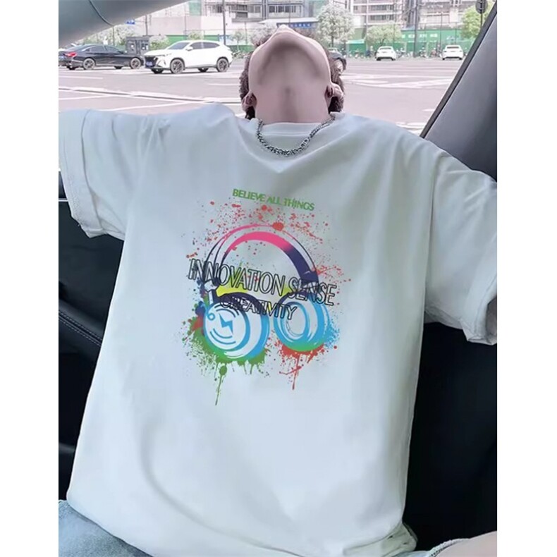 WE1666-P30美式重磅纯棉短袖T恤男士夏季复古新款潮牌男生休闲，男装T恤，电商B323A