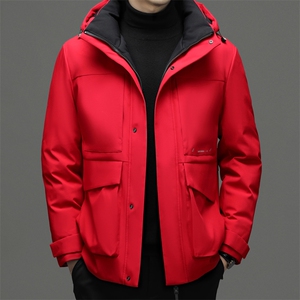 CSYR89658钱塘2020-2中年男士冬季厚款商务休闲有帽羽绒服P285图片