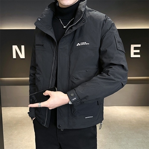 纯色无帽立领羽绒服休闲百搭上衣外套男A329-YR8802-P185图片