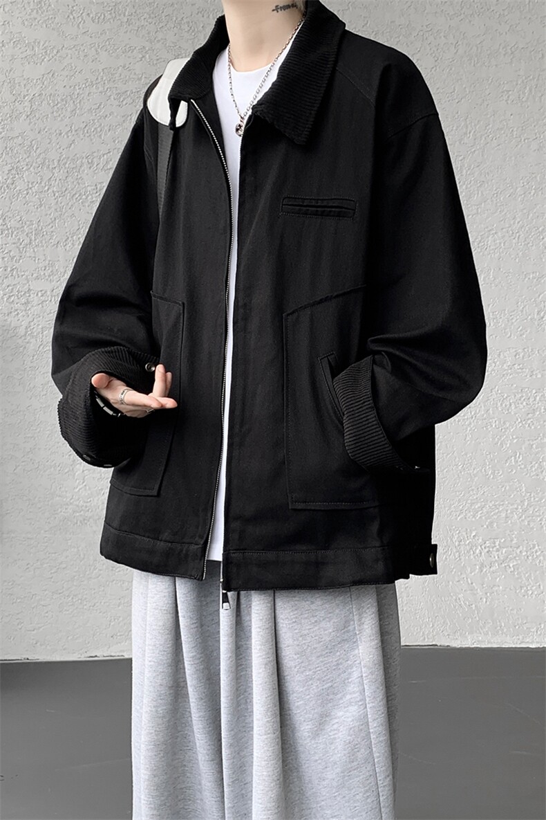 8XL-M明星同款工装猎装夹克哈灵顿外套男底特律衬衫秋季JK1325P88,男装夹克,电商D206-1
