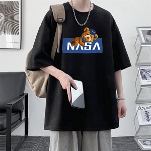 NASA麂皮绒短袖t恤男大码半袖男 JD82247-P25图片