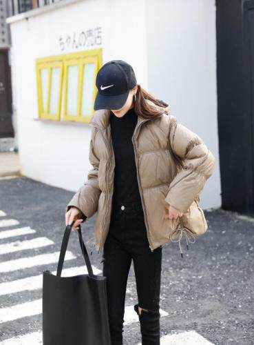 【现货】冬季新款，修身显瘦抽绳设计羽绒服，女装羽绒服，东洋天堂之花