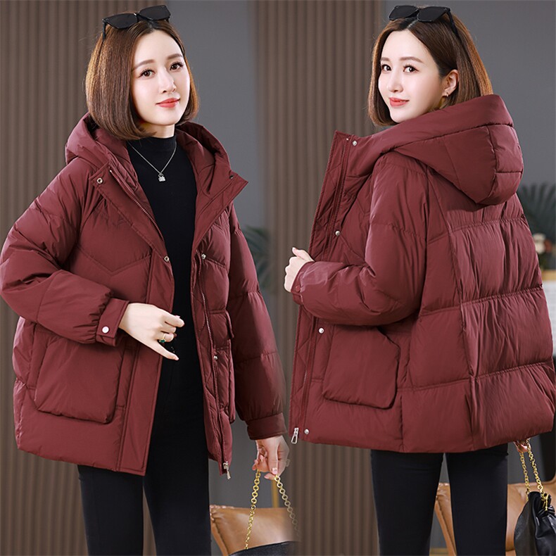 2025年冬季时尚休闲风羽绒服现货，女装羽绒服，婷轩阁