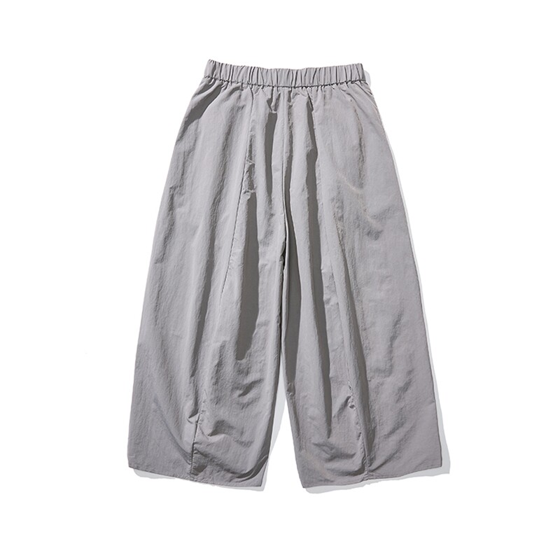 白底平铺夏季大码风日系港风山系九分裤休闲阔腿裤K281/P55,男装休闲裤,钱塘713