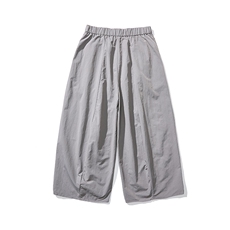 白底平铺夏季大码风日系港风山系九分裤休闲阔腿裤K281/P55，男装休闲裤，钱塘713