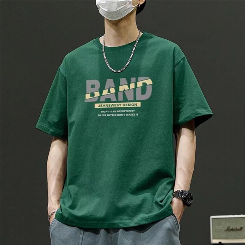 重磅纯棉美式高街白色oversize短袖T恤男夏潮牌宽松学生体恤上衣,男装T恤,星座1210-1