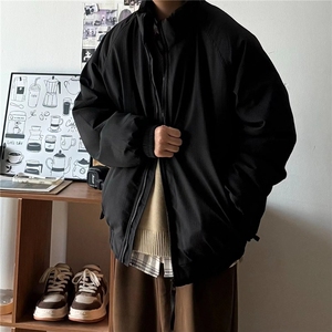 冬季美式复古棉衣宽松加厚立领棉服男女潮牌港风休闲加厚外套棉服图片