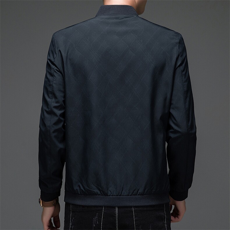 立领夹克男2024秋冬季新款中青年男士秋装外套商务休闲爸爸上衣男,男装夹克,钱塘6003（原4033）