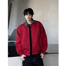 现货棒球服男外套2026新款春秋飞行员立领美式夹克宽松外套，男装夹克，电商C307