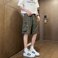 夏季薄款工装休闲短裤新款冰丝宽松百搭五分裤，男装休闲裤，星座410-7